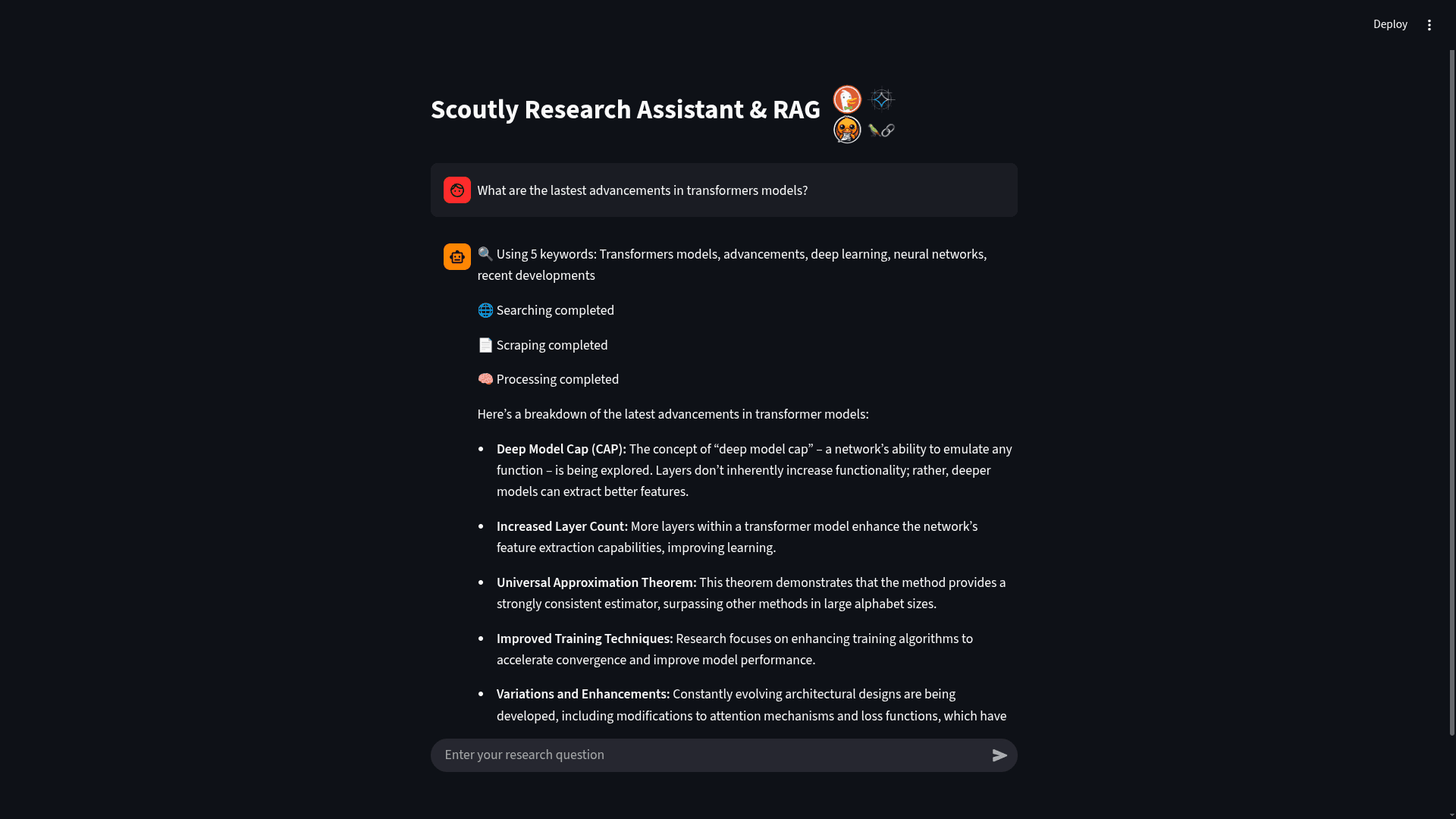 scoutly - a reseach rag